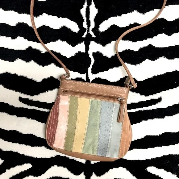 Fossil | Bags | Fossil 9s Y2k Multicolored Leather Suede Patchwork